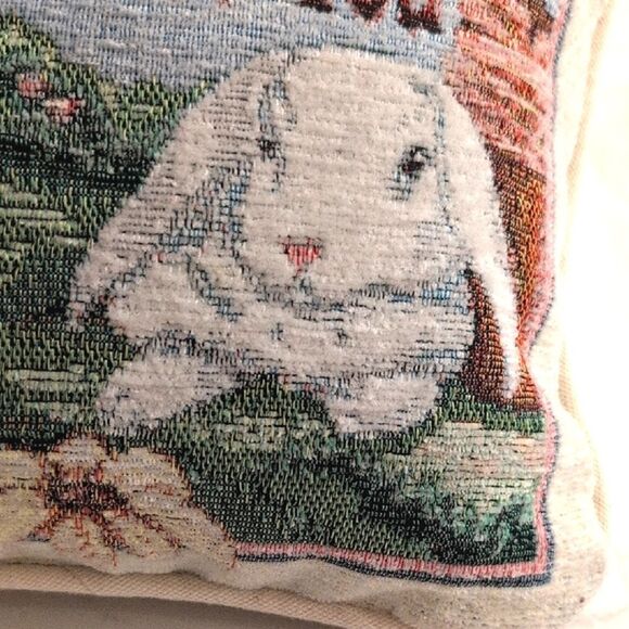 Some Bunny Loves You Decorative Tapestry Accent Pillow - Picture 4 of 7
